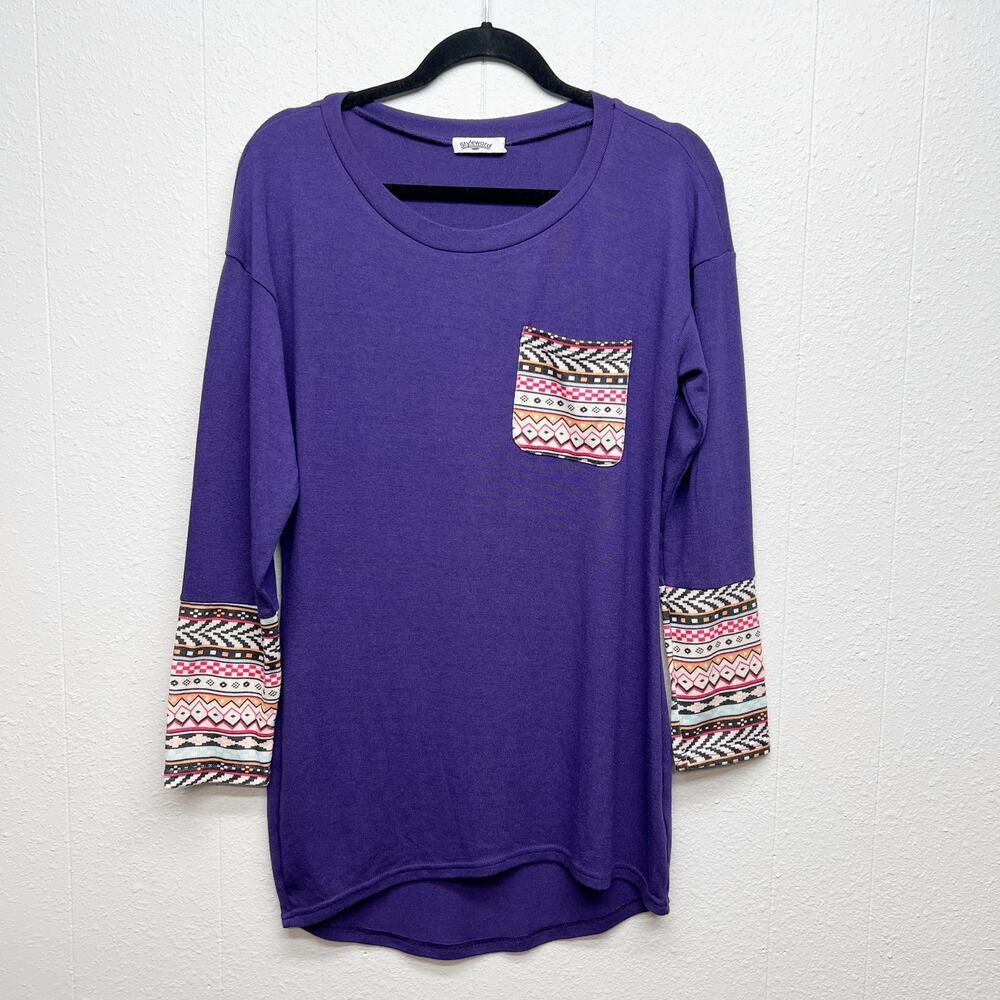 Styleword Tunic Sweater Dress Womens Medium Bohemian Loungewear Relaxed Pullover